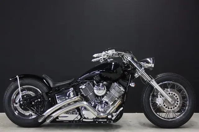 シャドウ400ドラッグパイプマフラー(ステンレス)タイプ1